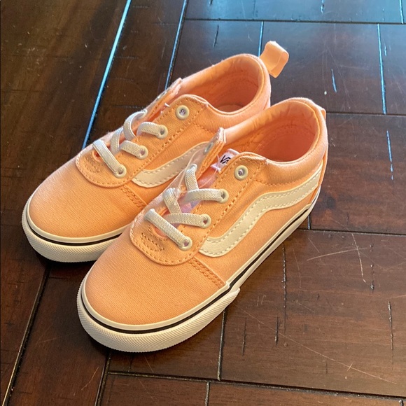 Vans Orange and White Skate Sneakers - Picture 2 of 5